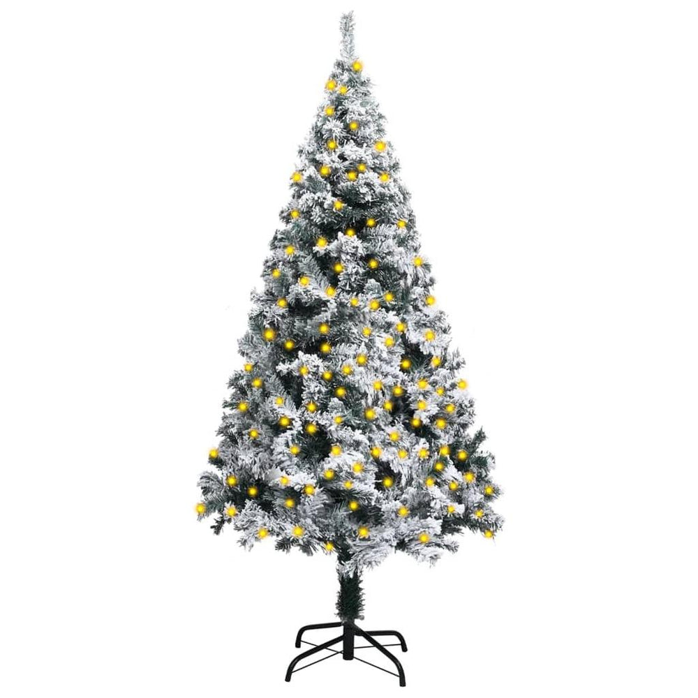 Dirbtinė Kalėdų eglutė su LED ir sniegu, žalia, 120cm