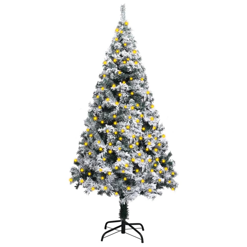 Dirbtinė Kalėdų eglutė su LED ir sniegu, žalia, 120cm