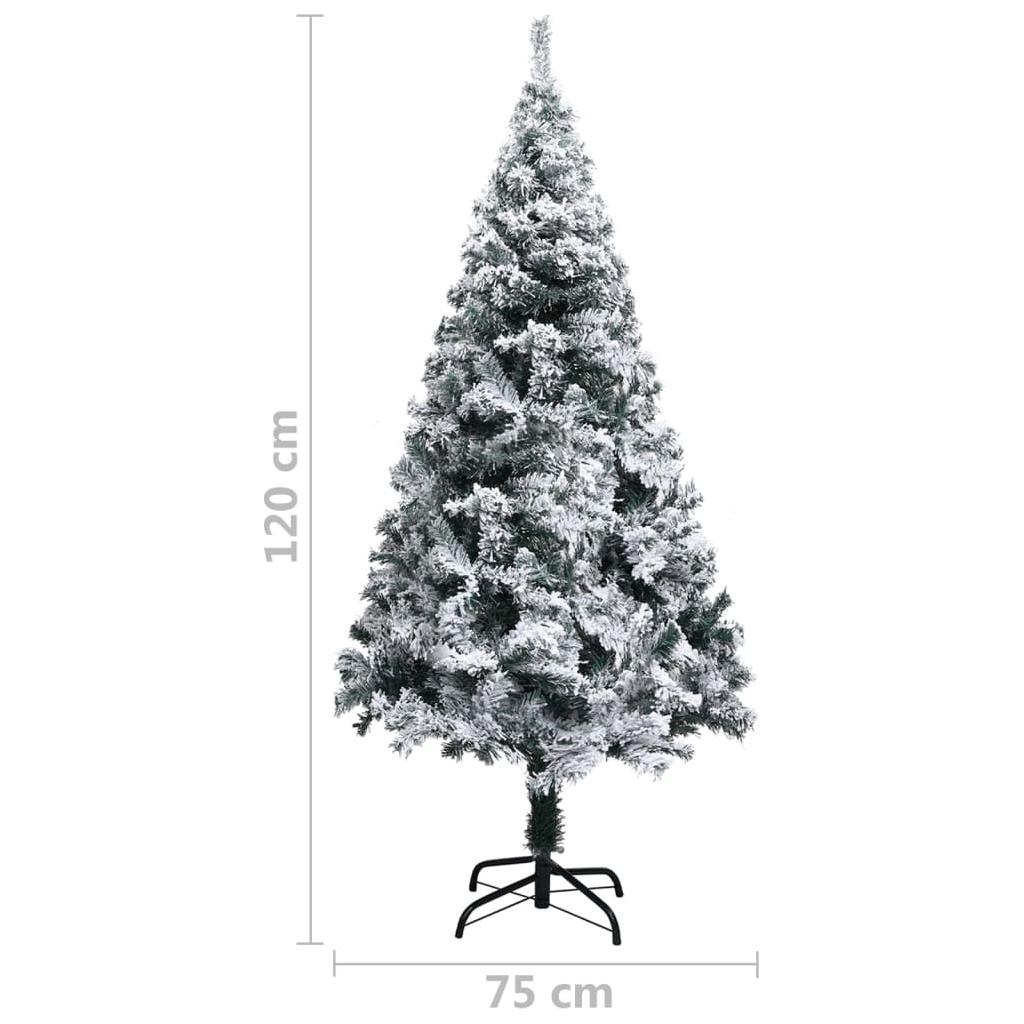 Dirbtinė Kalėdų eglutė su LED ir sniegu, žalia, 120cm