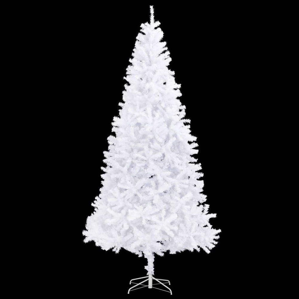 Dirbtinė Kalėdų eglutė su LED ir žaisliukais, balta, 300cm