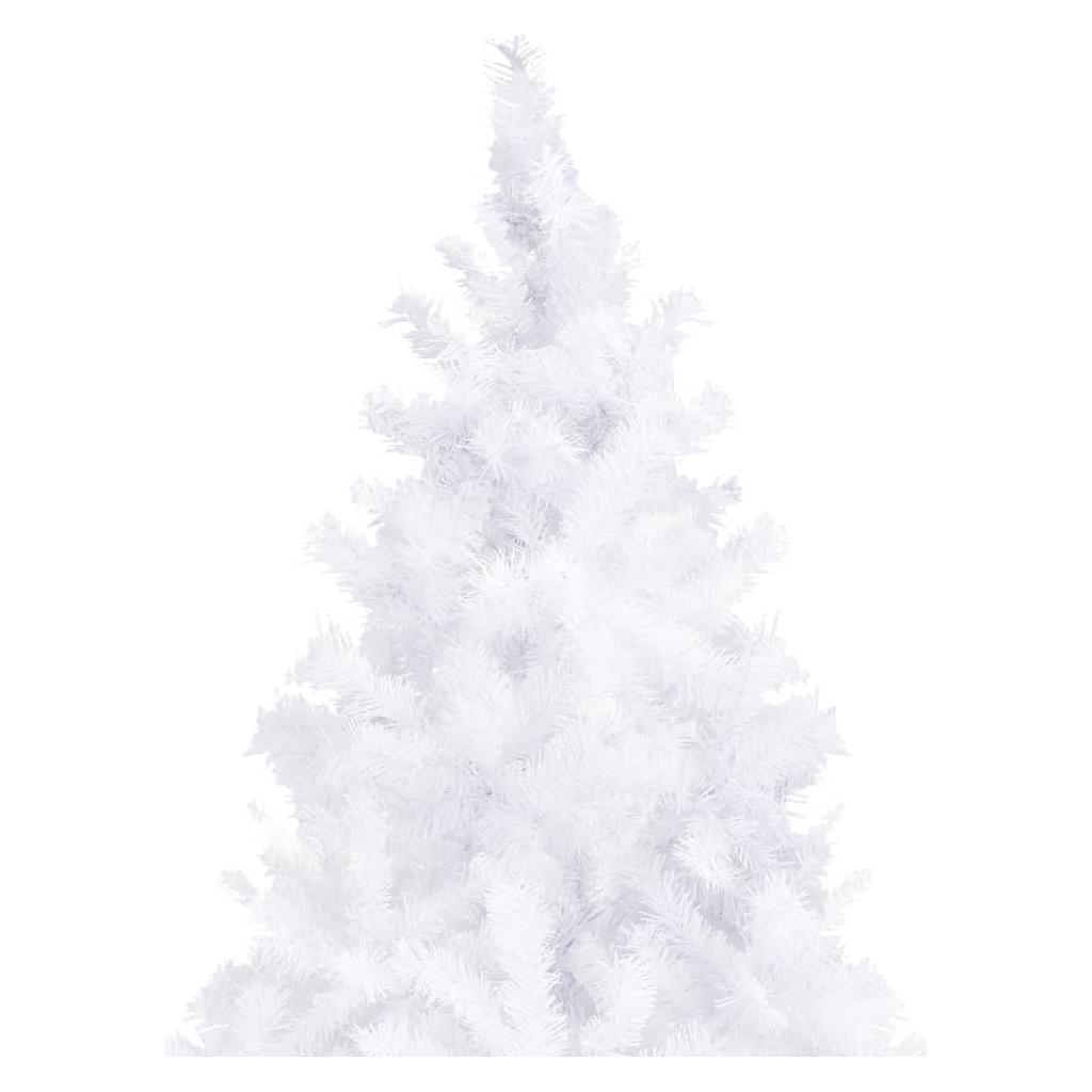 Dirbtinė Kalėdų eglutė su LED ir žaisliukais, balta, 300cm