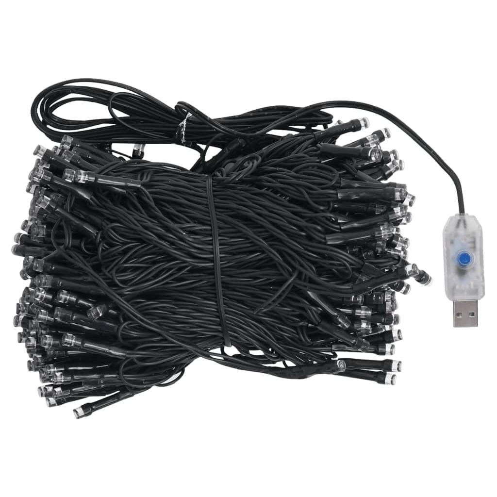 Dirbtinė Kalėdų eglutė su LED ir žaisliukais, balta, 400cm