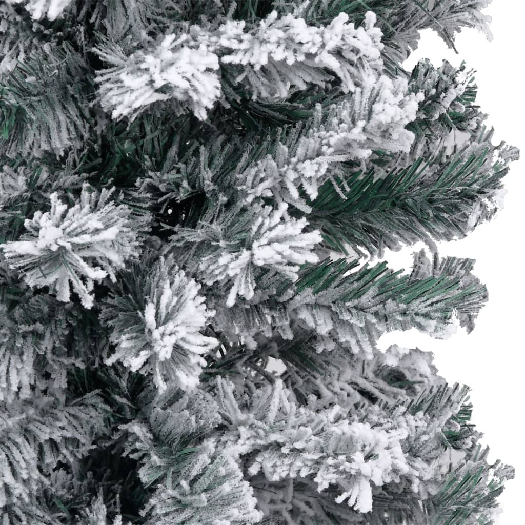Siaura dirbtinė Kalėdų eglutė su LED/žaisliukais, žalia, 150cm