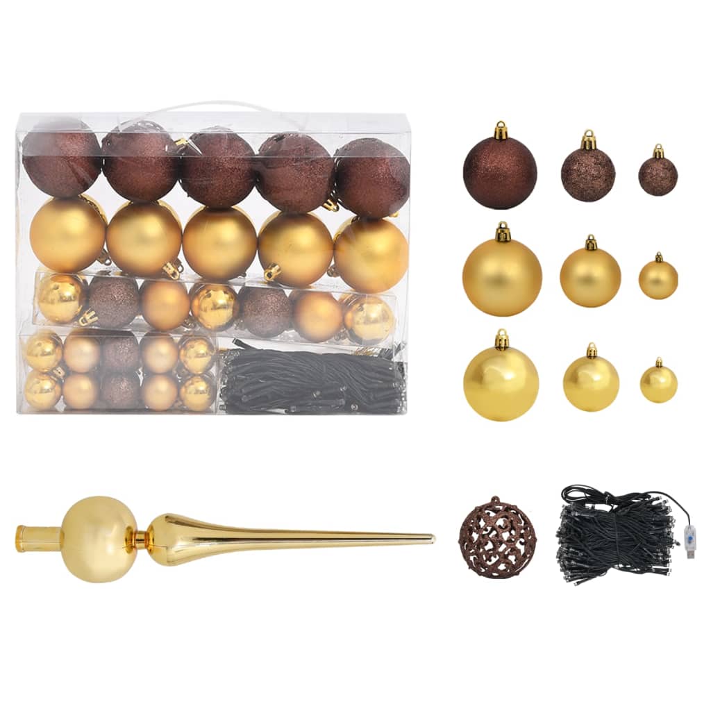 Siaura dirbtinė Kalėdų eglutė su LED/žaisliukais, žalia, 150cm