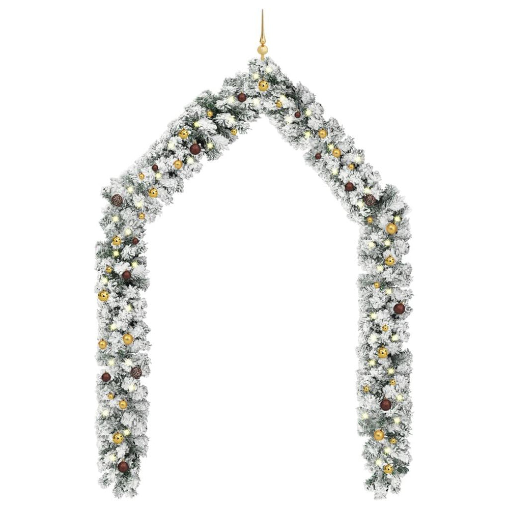 Kalėdinė girlianda su LED ir žaisliukais, žalia, 5m, PVC