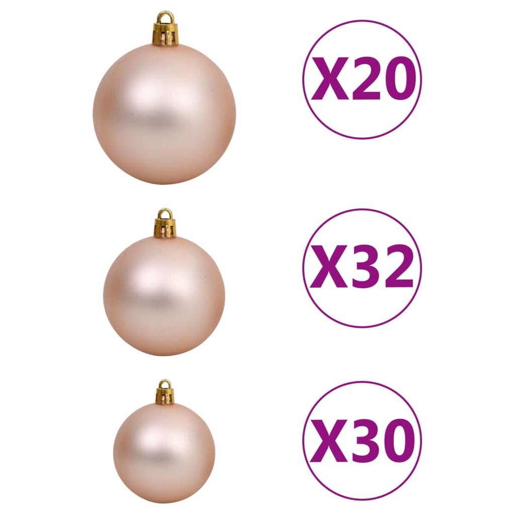 Dirbtinė Kalėdų eglutė su LED/žaisliukais/sniegu, žalia, 400cm