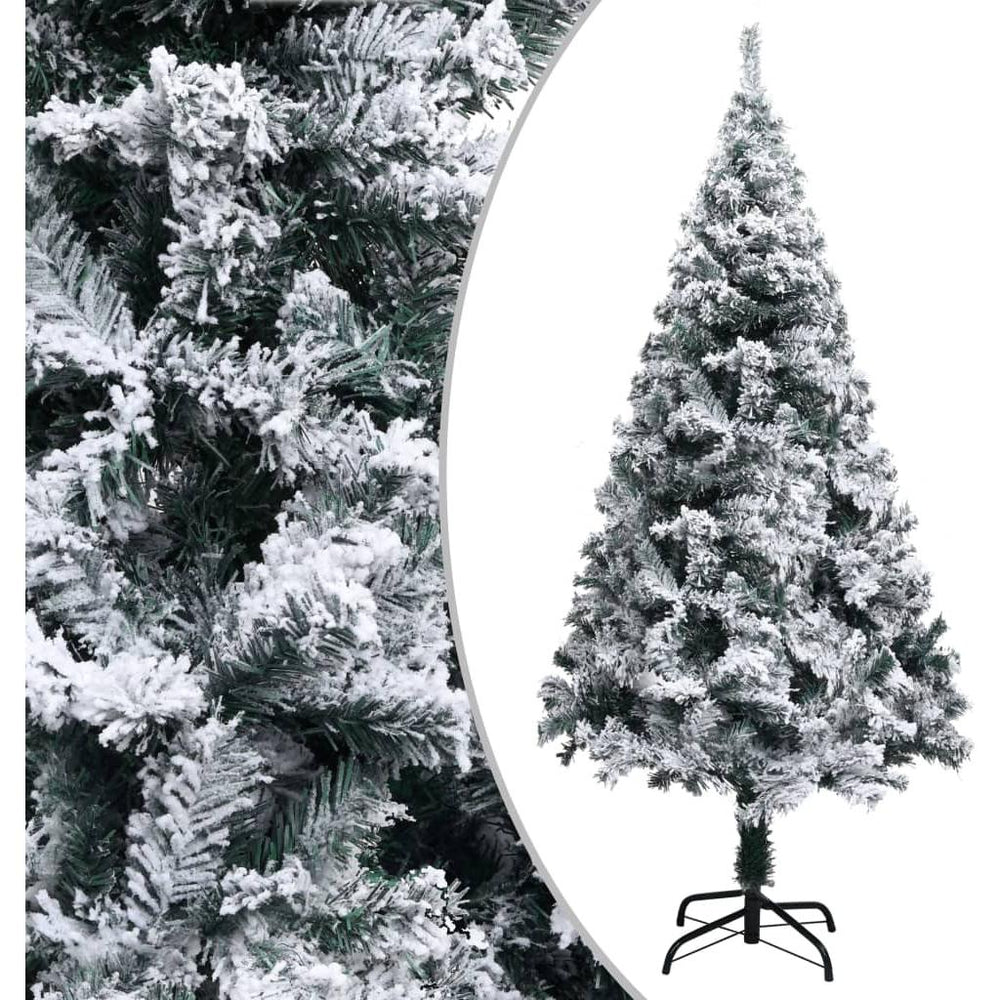 Dirbtinė Kalėdų eglutė su LED ir žaisliukais, žalia, 150cm, PVC