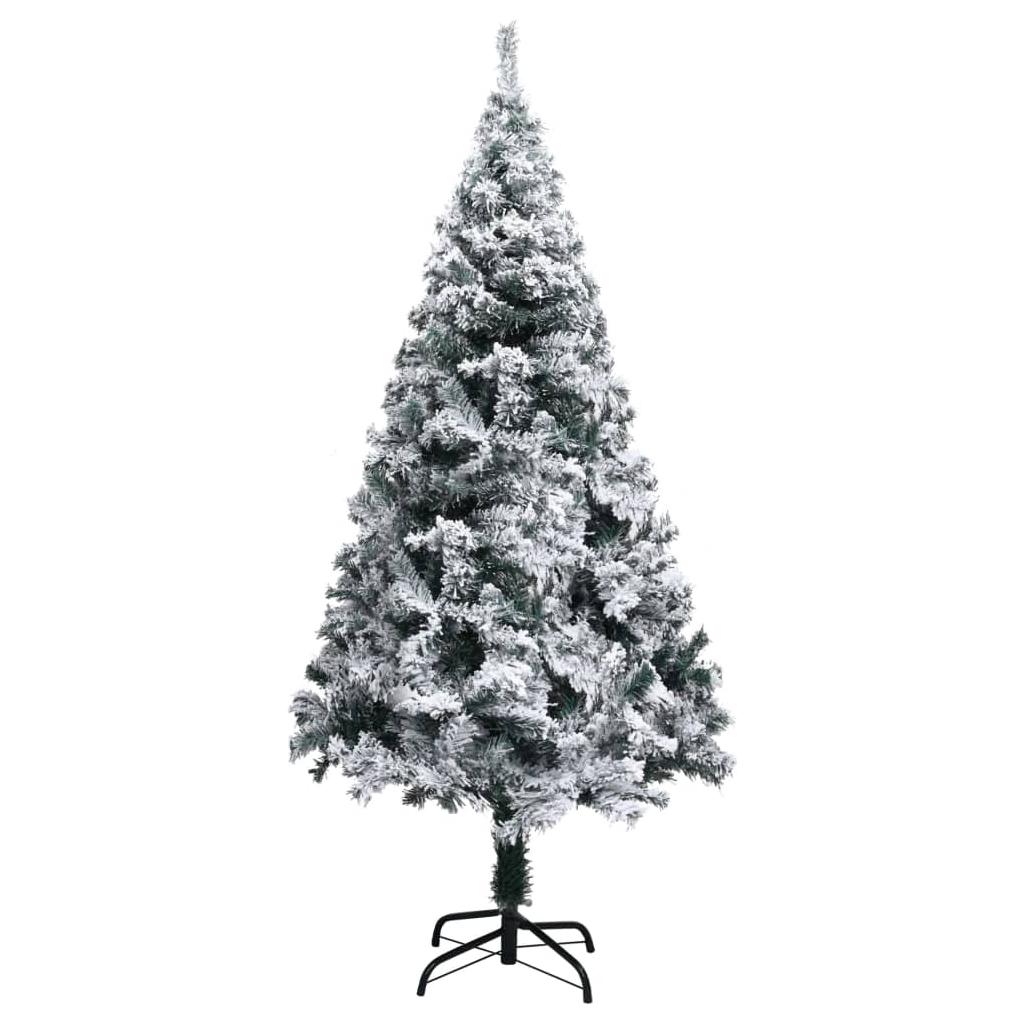 Dirbtinė Kalėdų eglutė su LED ir žaisliukais, žalia, 150cm, PVC