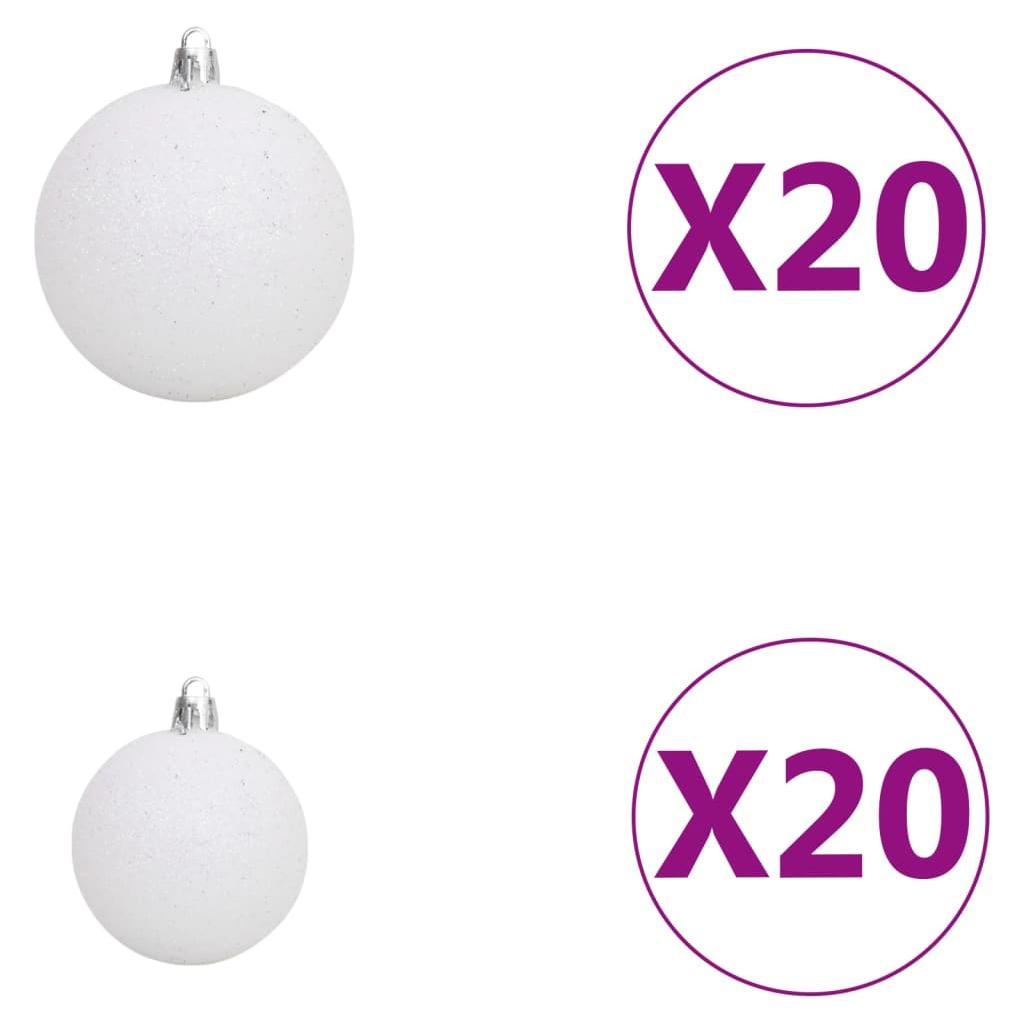 Dirbtinė Kalėdų eglutė su LED ir žaisliukais, žalia, 400cm
