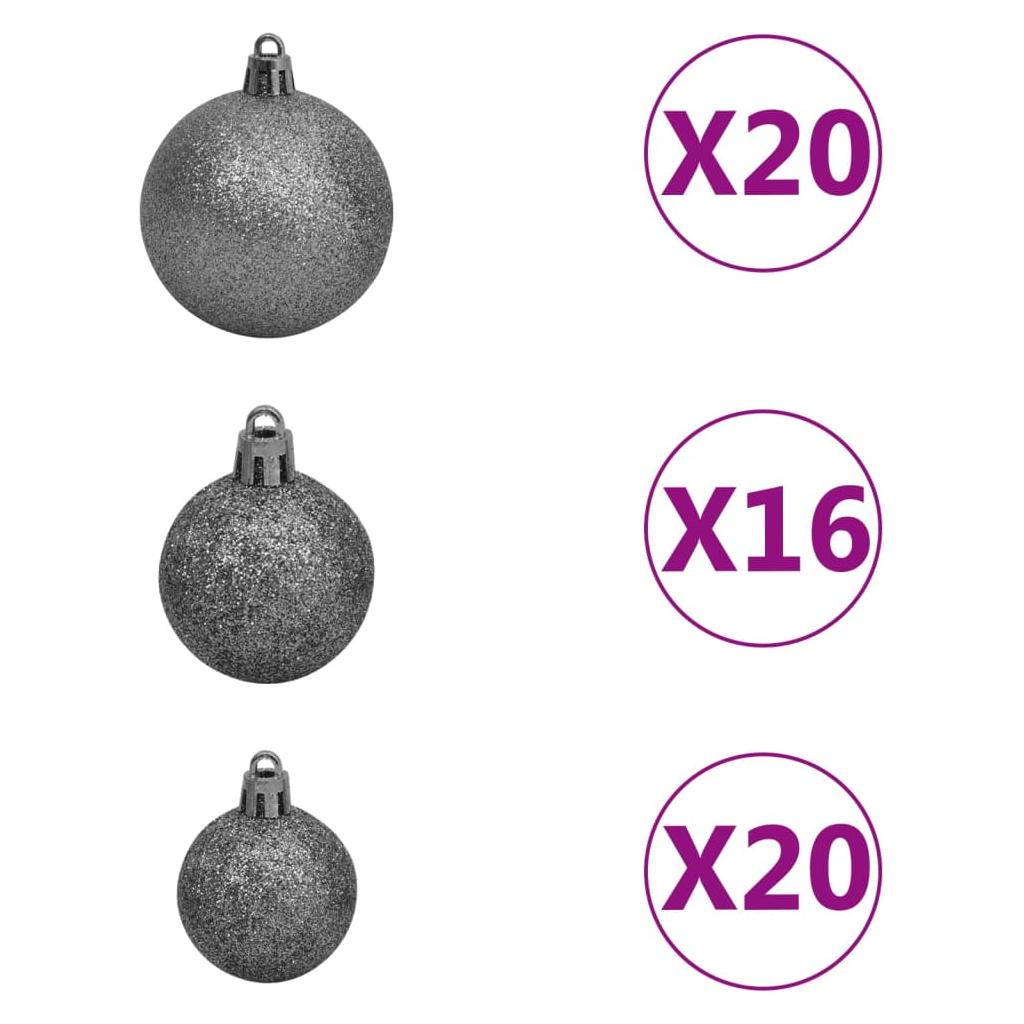 Dirbtinė Kalėdų eglutė su LED ir žaisliukais, žalia, 400cm