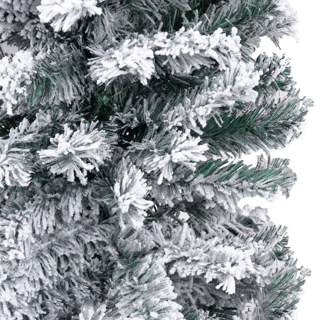 Siaura dirbtinė Kalėdų eglutė su LED/žaisliukais, žalia, 240cm