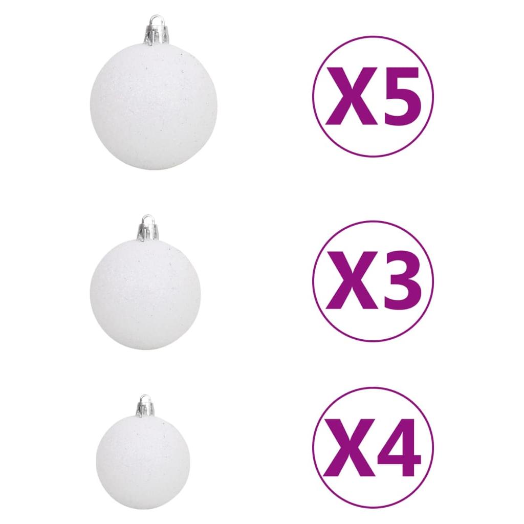 Kampinė Kalėdų eglutė su LED/žaisliukais, žalia, 120cm, PVC