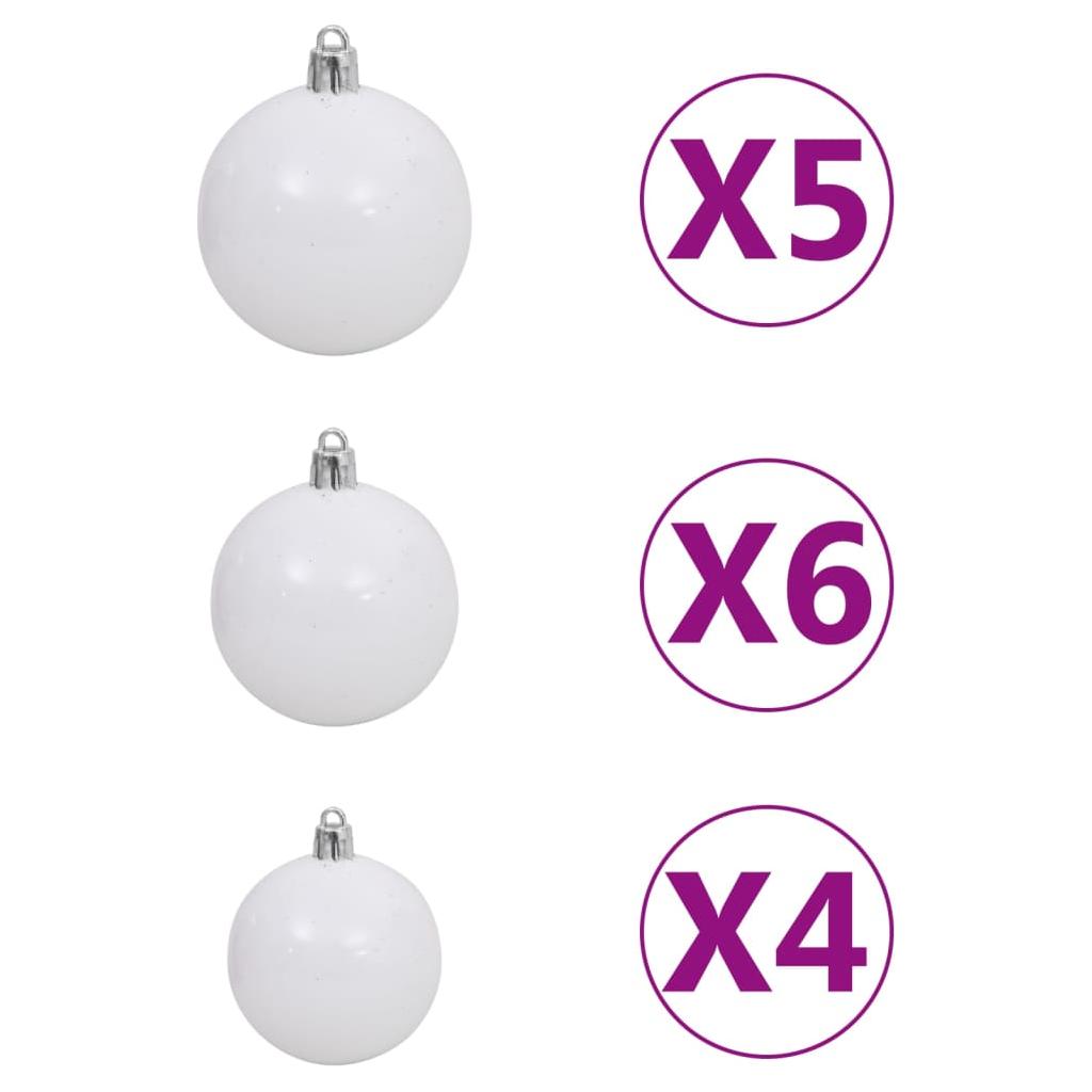 Kampinė Kalėdų eglutė su LED/žaisliukais, žalia, 120cm, PVC
