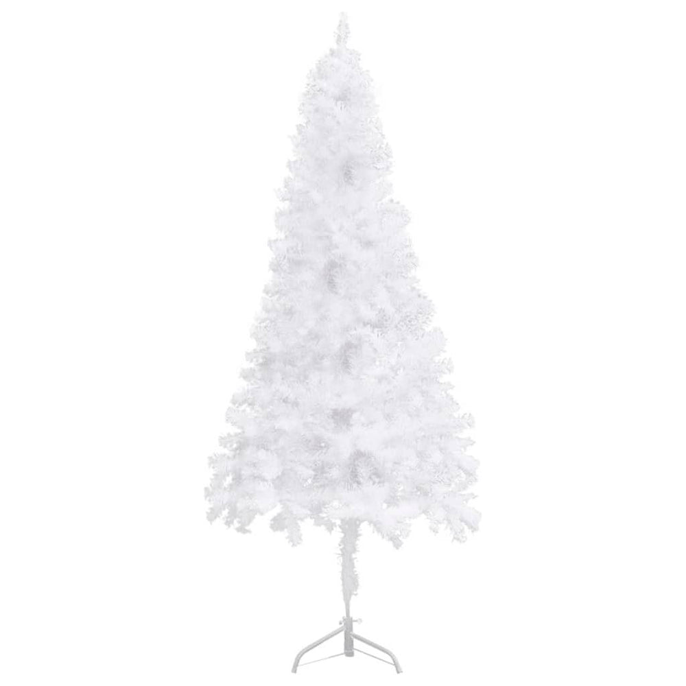 Kampinė Kalėdų eglutė su LED/žaisliukais, balta, 180cm, PVC