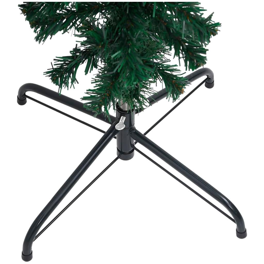 Apversta dirbtinė Kalėdų eglutė su LED lemputėmis, žalia, 150cm