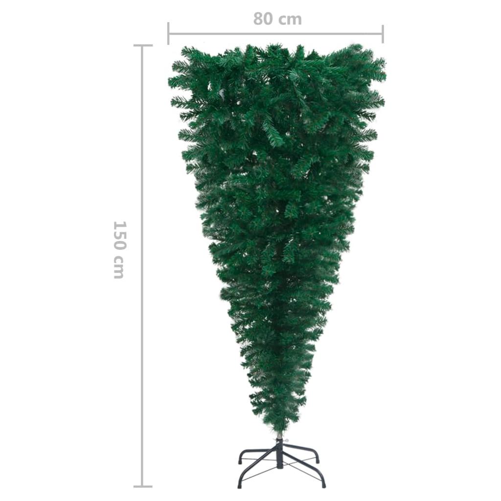Apversta dirbtinė Kalėdų eglutė su LED lemputėmis, žalia, 150cm