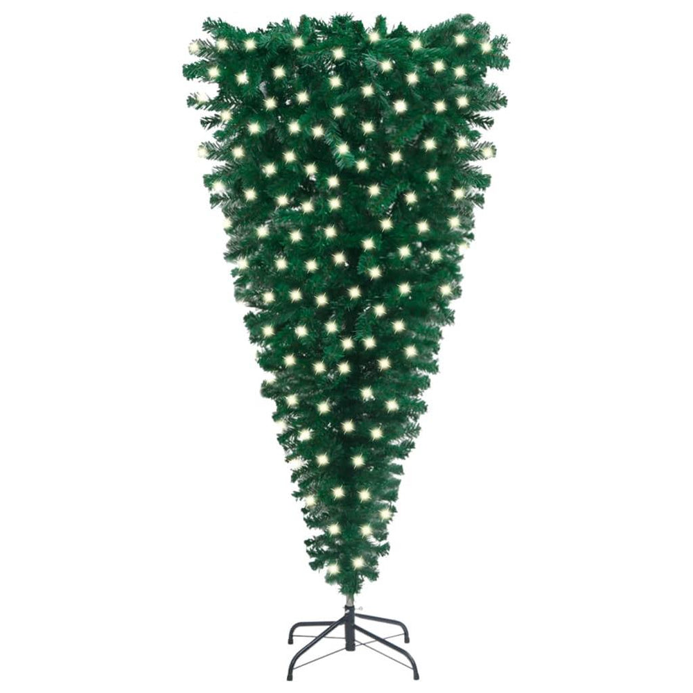 Apversta dirbtinė Kalėdų eglutė su LED lemputėmis, žalia, 240cm