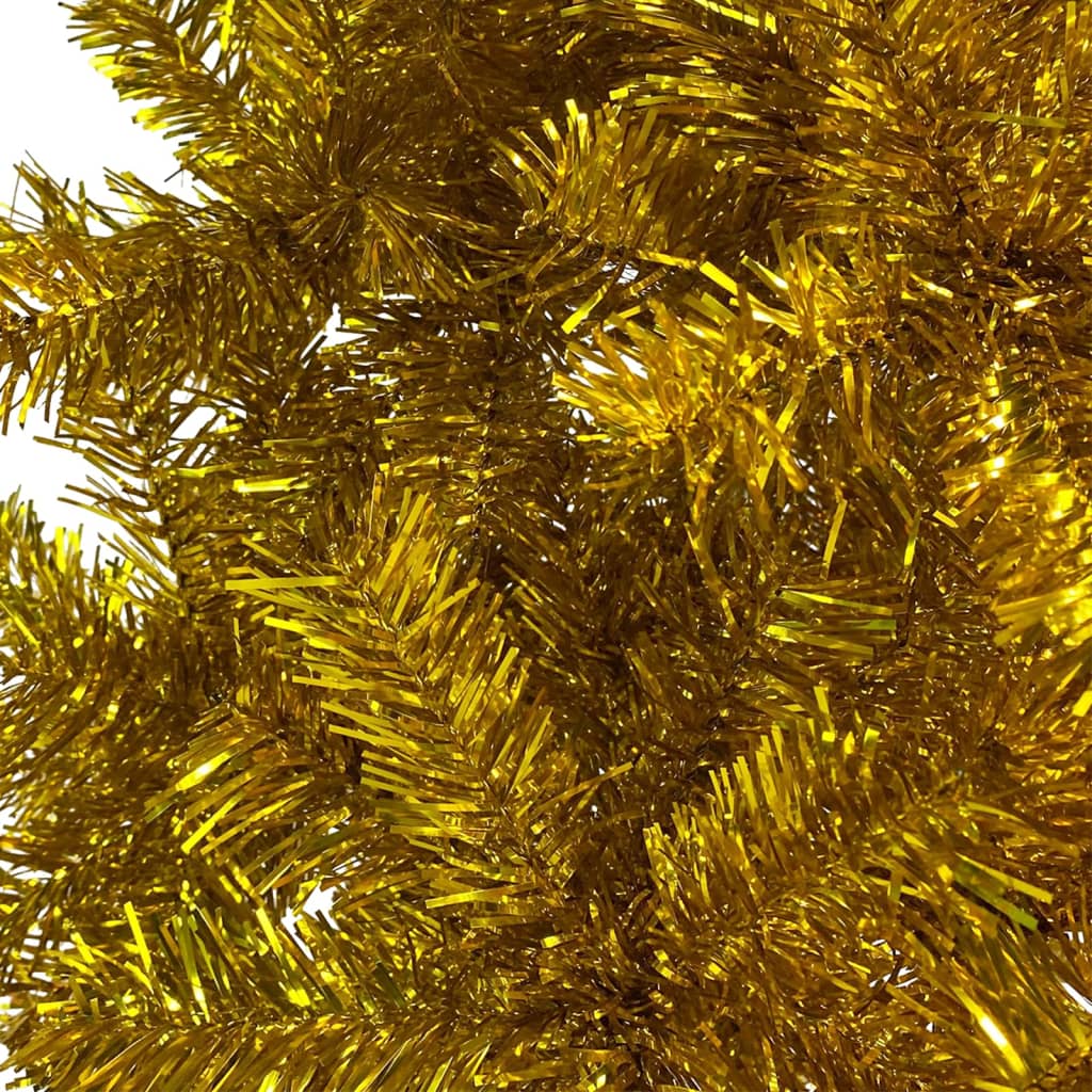 Siaura Kalėdų eglutė su LED lemputėmis, auksinė, 150cm