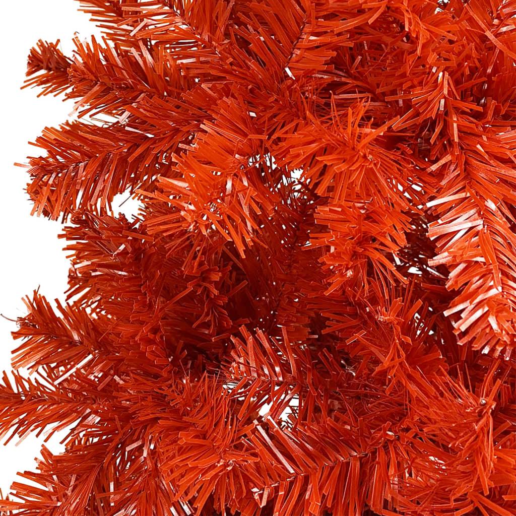 Kalėdų eglutė su LED ir žaisliukų rinkiniu, raudona, 150cm