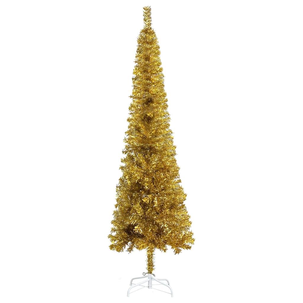 Kalėdų eglutė su LED ir žaisliukų rinkiniu, auksinė, 150cm