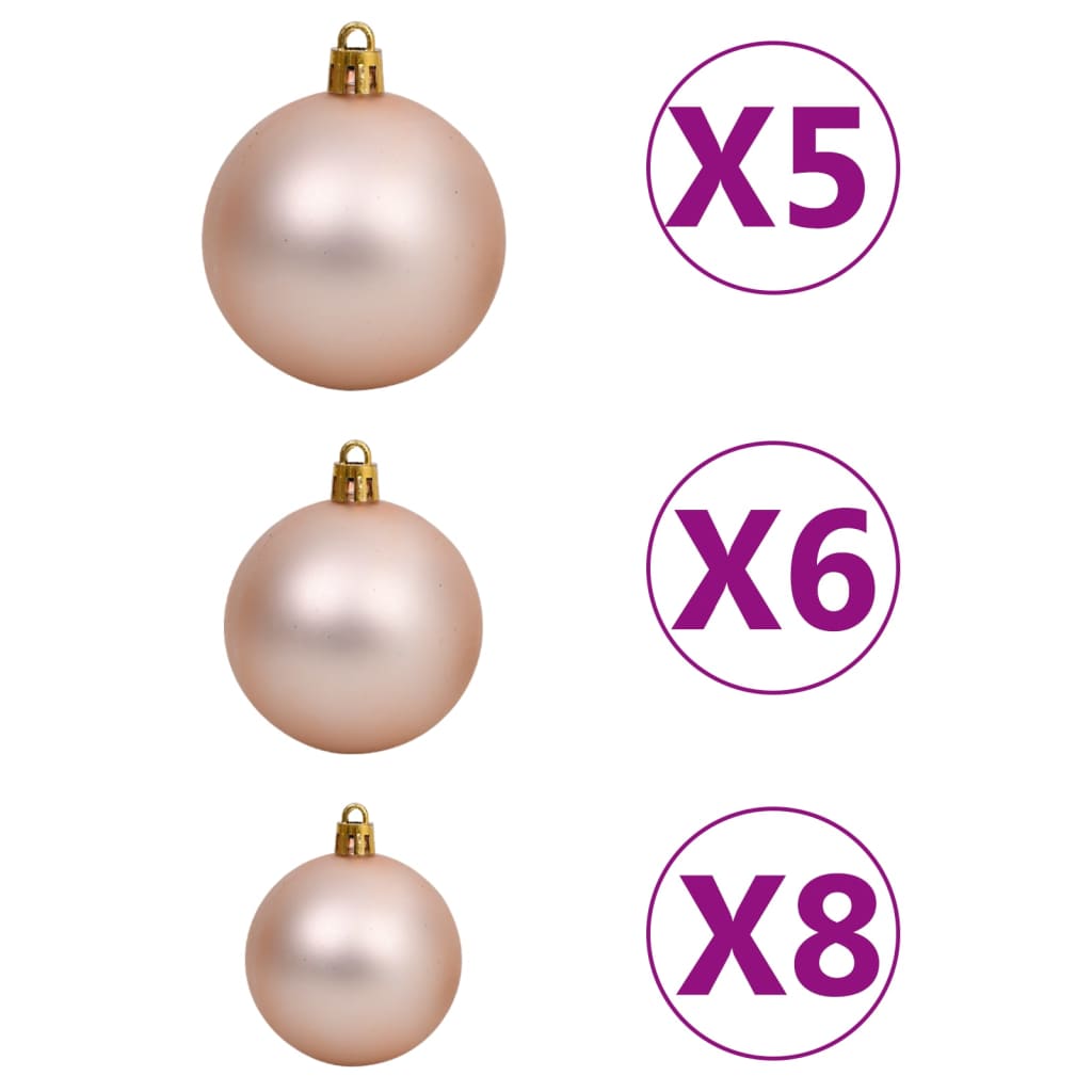 Siaura Kalėdų eglutė su LED/žaisliukais, juoda, 120cm