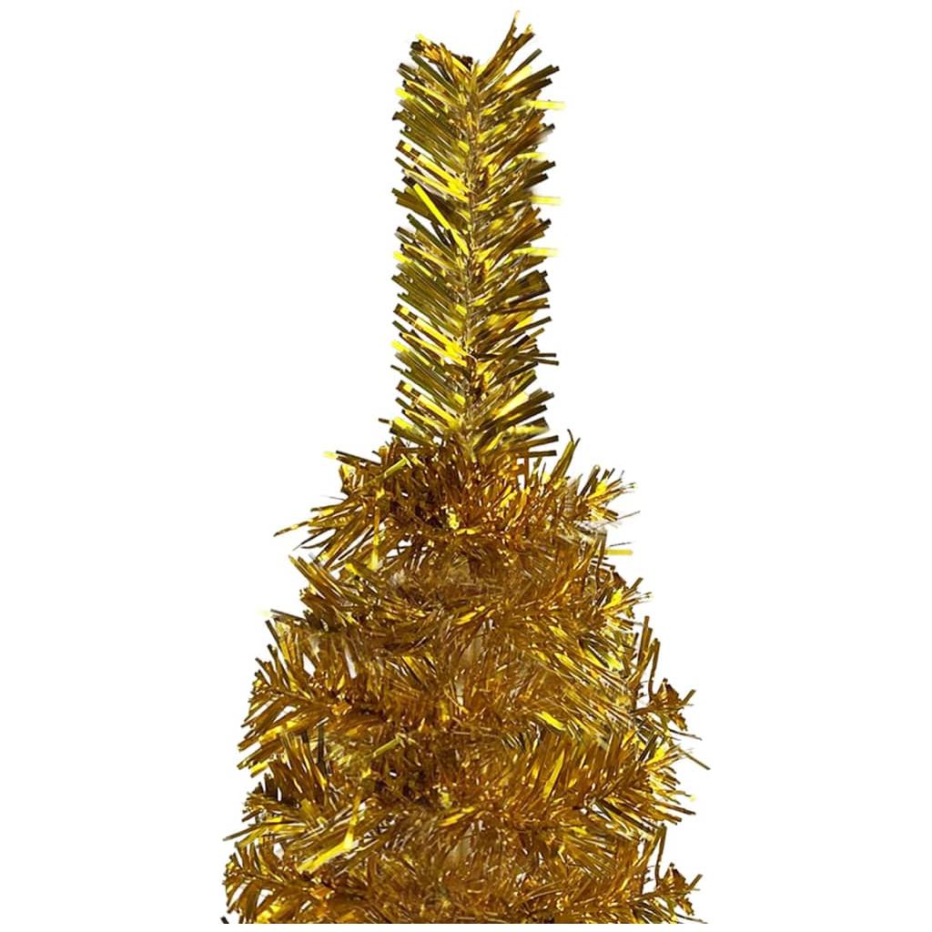 Kalėdų eglutė su LED ir žaisliukų rinkiniu, auksinė, 150cm
