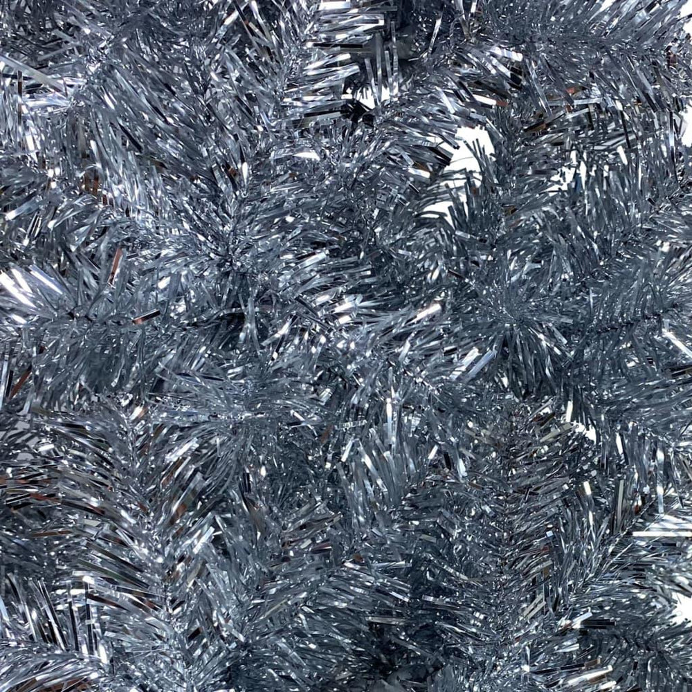 Kalėdų eglutė su LED ir žaisliukų rinkiniu, sidabrinė, 150cm