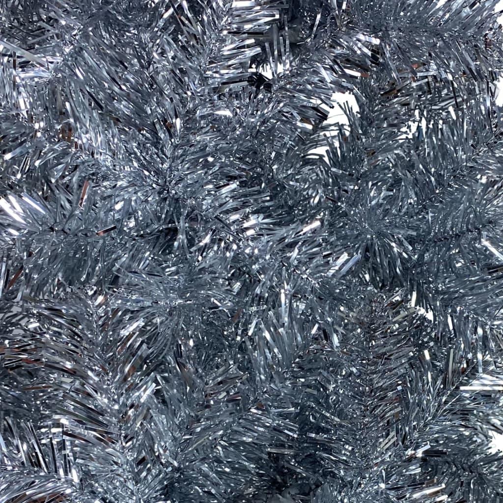 Kalėdų eglutė su LED ir žaisliukų rinkiniu, sidabrinė, 150cm