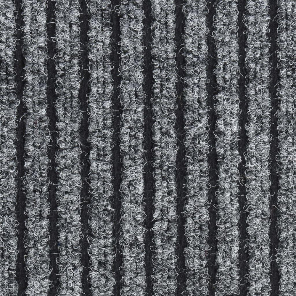 Durų kilimėlis, pilkos spalvos, 60x80cm, dryžuotas