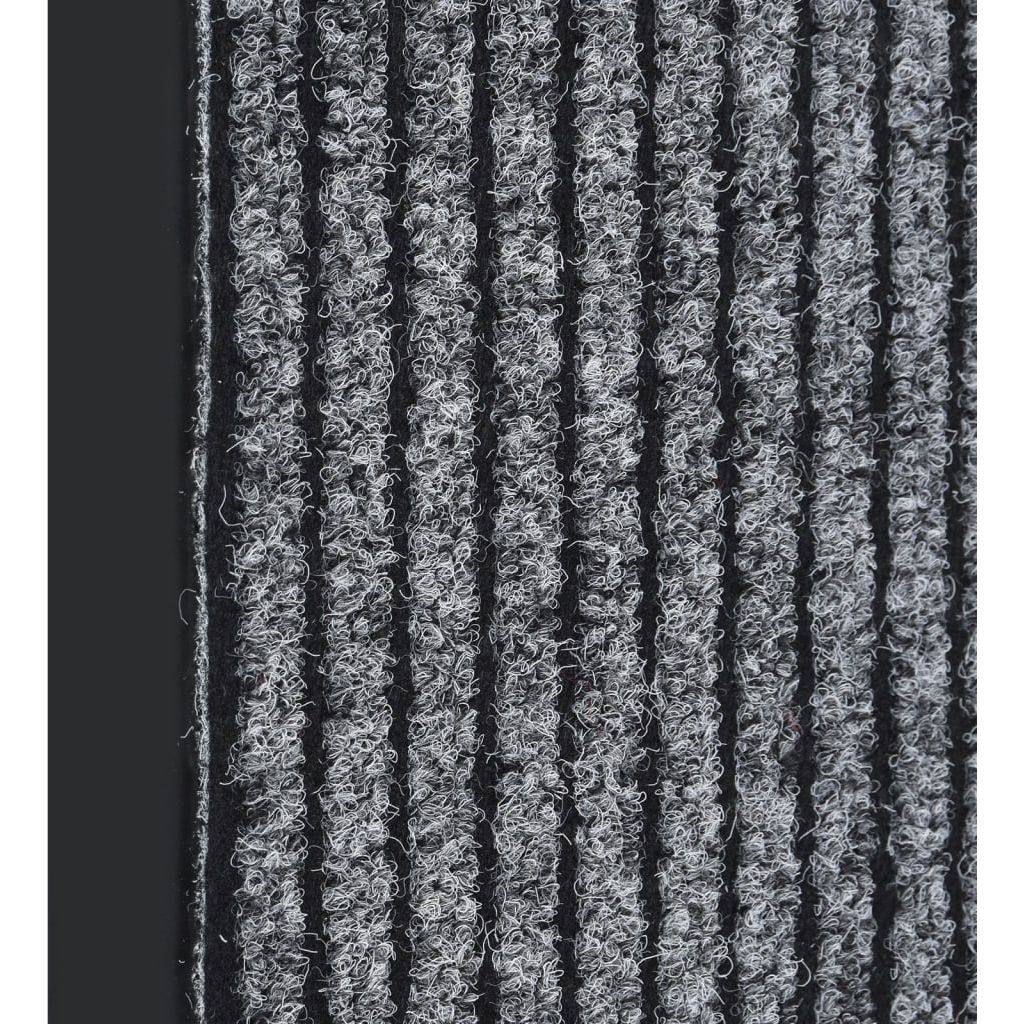 Durų kilimėlis, pilkos spalvos, 80x120cm, dryžuotas
