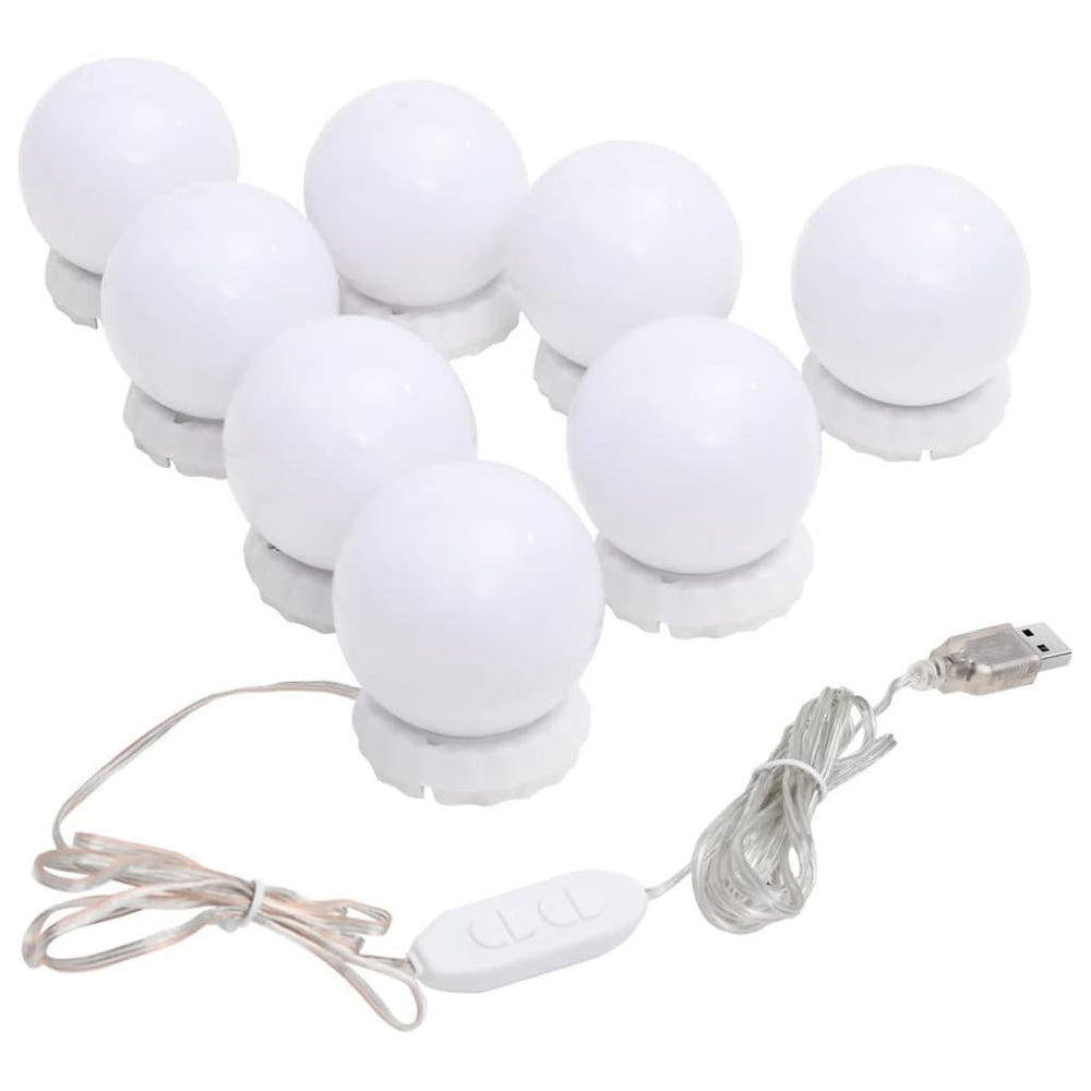 LED lemputės veidrodžiui, 8vnt., šiltos ir šaltos baltos