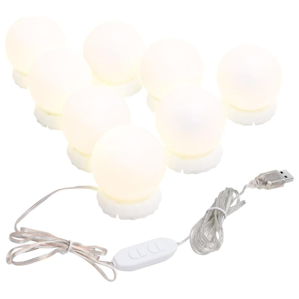 LED lemputės veidrodžiui, 8vnt., šiltos ir šaltos baltos