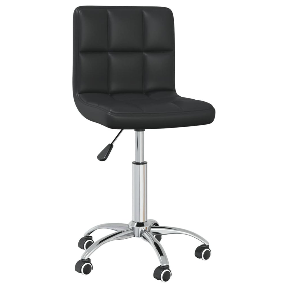 Pasukama biuro kėdė, juodos spalvos, dirbtinė oda