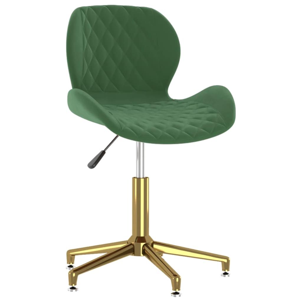 335043 Swivel Dining Chair Dark Green Velvet