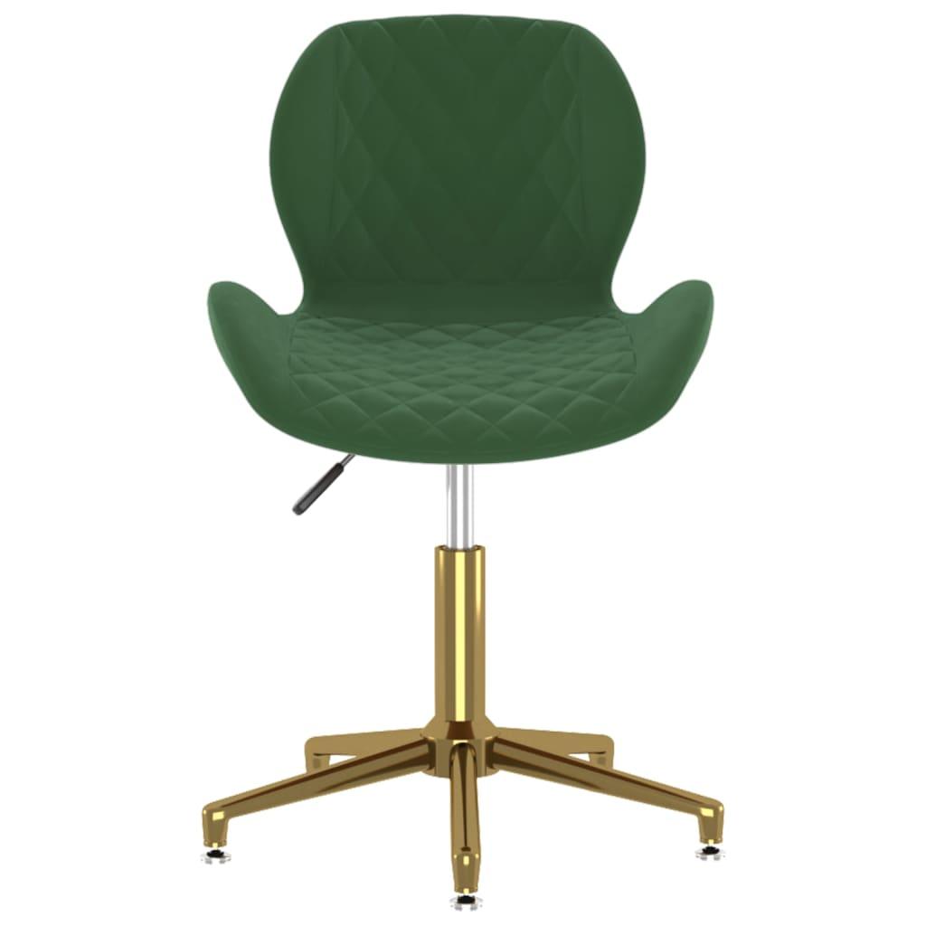 335043 Swivel Dining Chair Dark Green Velvet