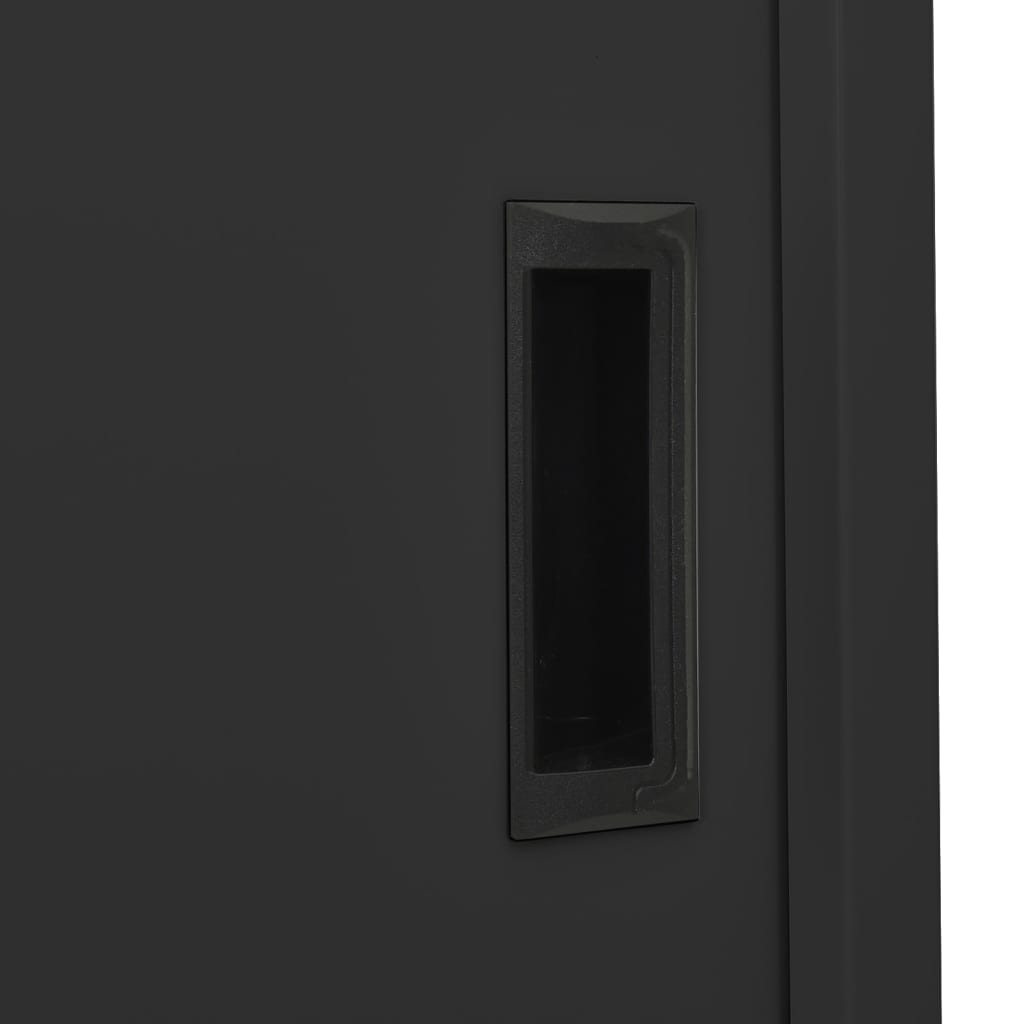 Spintelė su stumdomom durim, antracito, 90x40x180cm, plienas