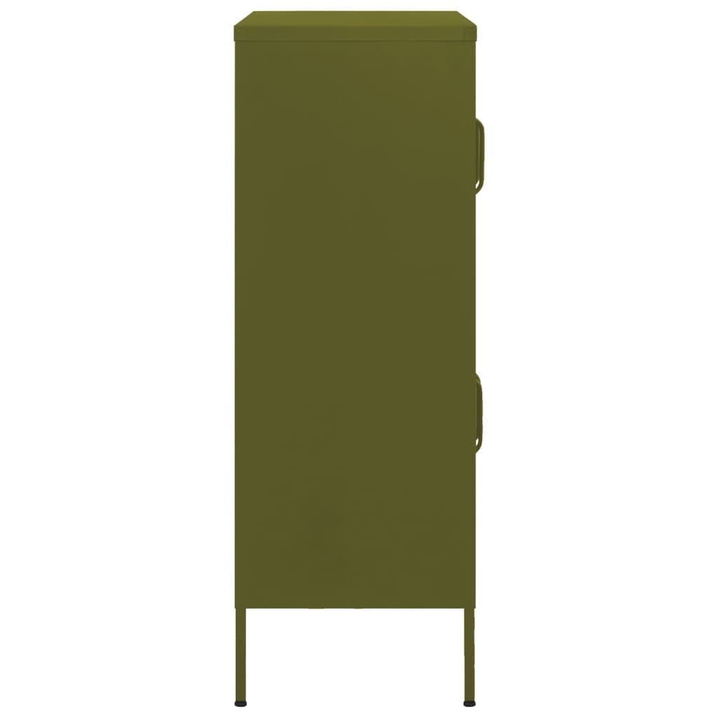 Sandėliavimo spintelė, alyvuogių žalia, 80x35x101,5cm, plienas
