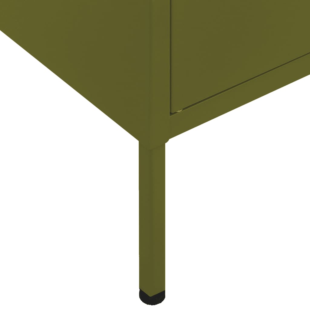 Sandėliavimo spintelė, alyvuogių žalia, 80x35x101,5cm, plienas