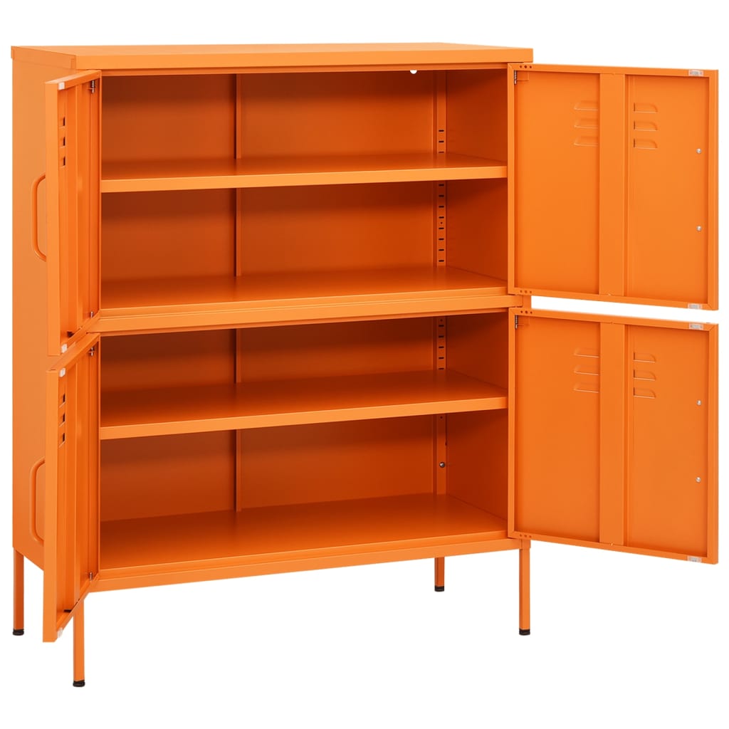 Sandėliavimo spintelė, oranžinė, 80x35x101,5cm, plienas