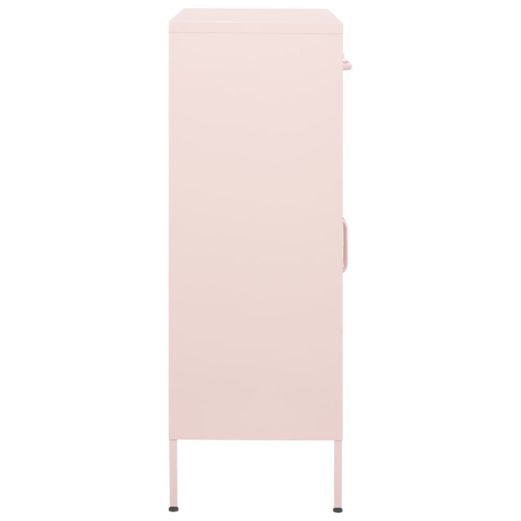 Sandėliavimo spintelė, rožinės spalvos, 80x35x101,5cm, plienas