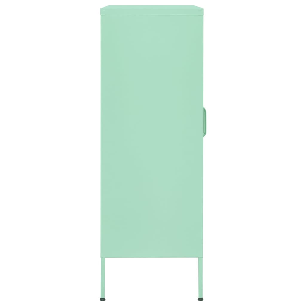 Sandėliavimo spintelė, mėtinės spalvos, 80x35x101,5cm, plienas