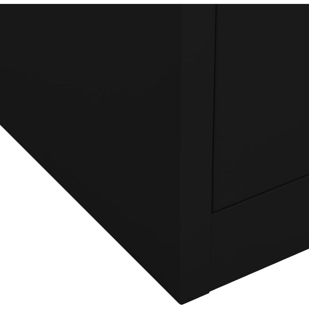 Biuro spintelė, juodos spalvos, 90x40x102cm, plienas