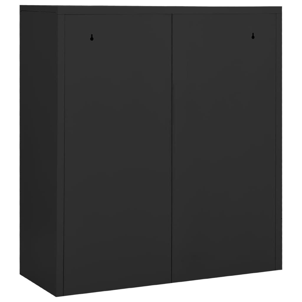Biuro spintelė, antracito spalvos, 90x40x102cm, plienas