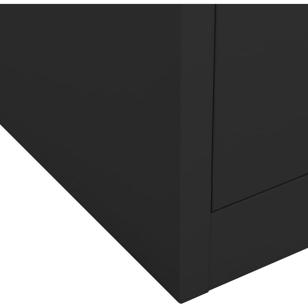 Biuro spintelė, antracito spalvos, 90x40x102cm, plienas