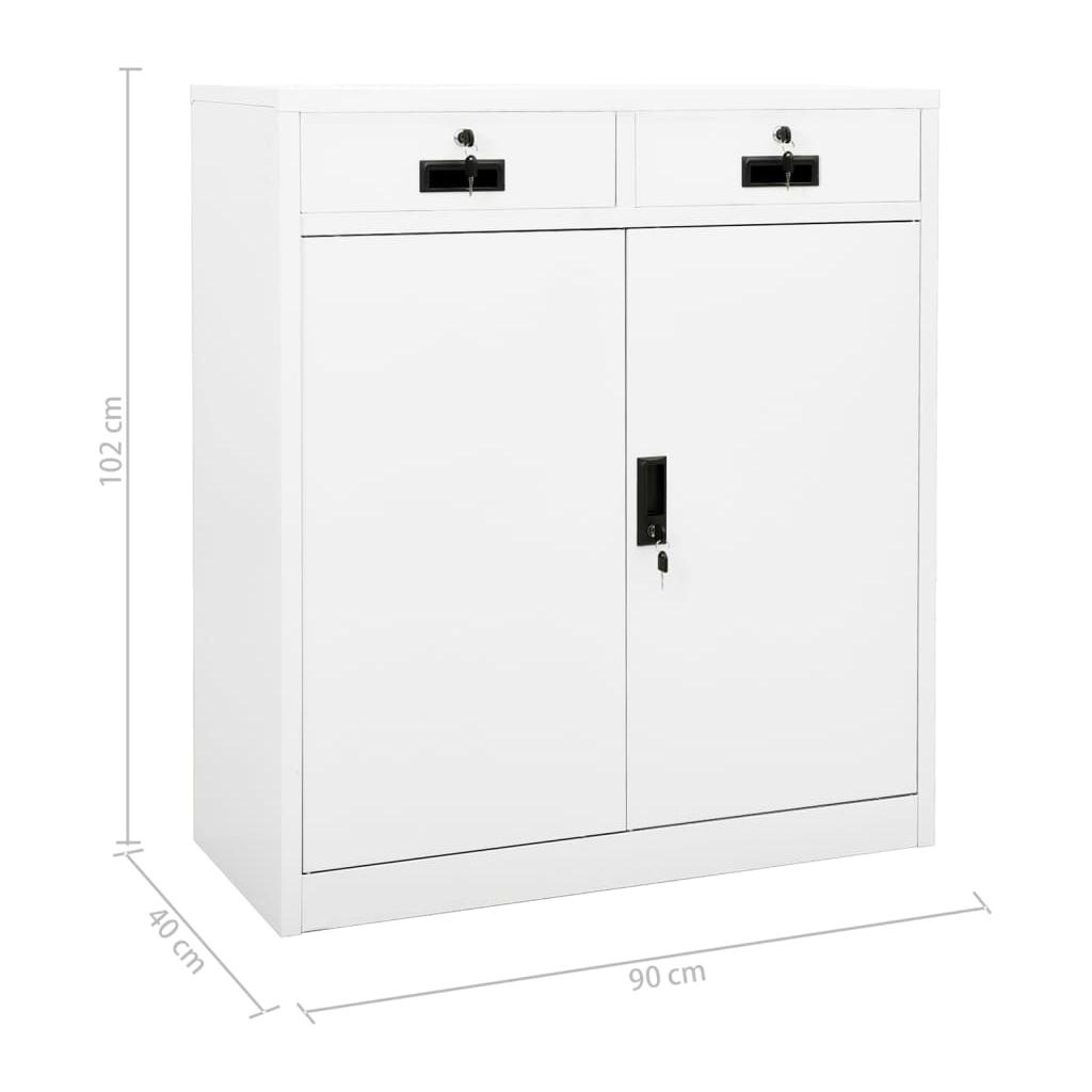 Biuro spintelė, baltos spalvos, 90x40x102cm, plienas