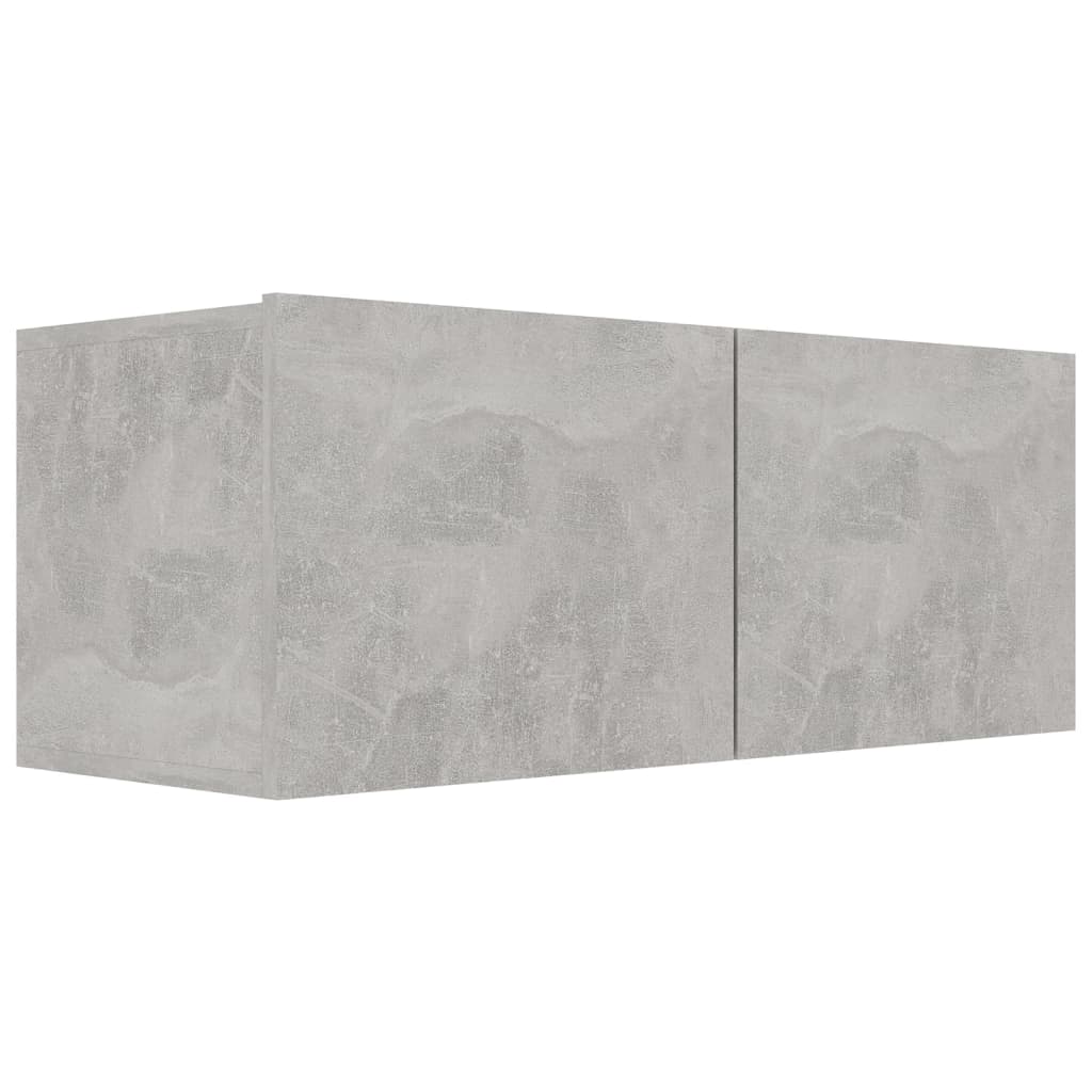 Televizoriaus spintelių komplektas, 3 dalių, betono pilkas, MDP
