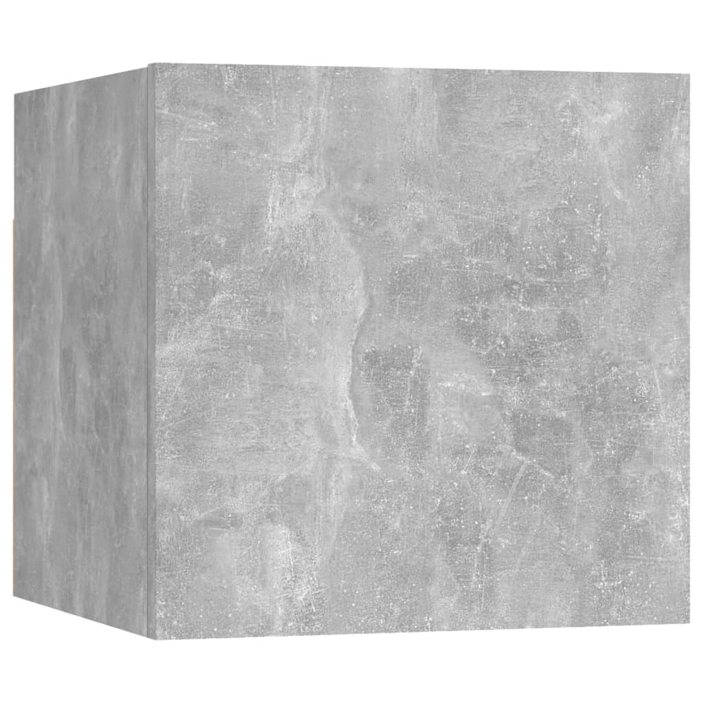 Televizoriaus spintelių komplektas, 7 dalių, betono pilkas, MDP