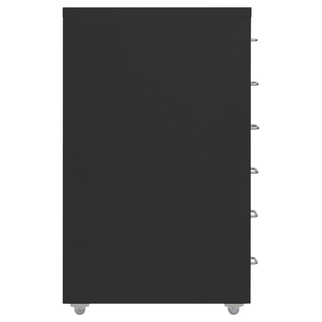 Mobili spintelė dokumentams, juoda, 28x41x69cm, metalas