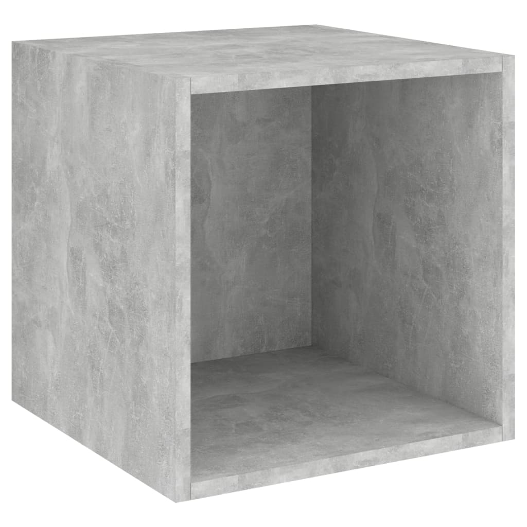 Televizoriaus spintelių komplektas, 4 dalių, betono pilkas, MDP