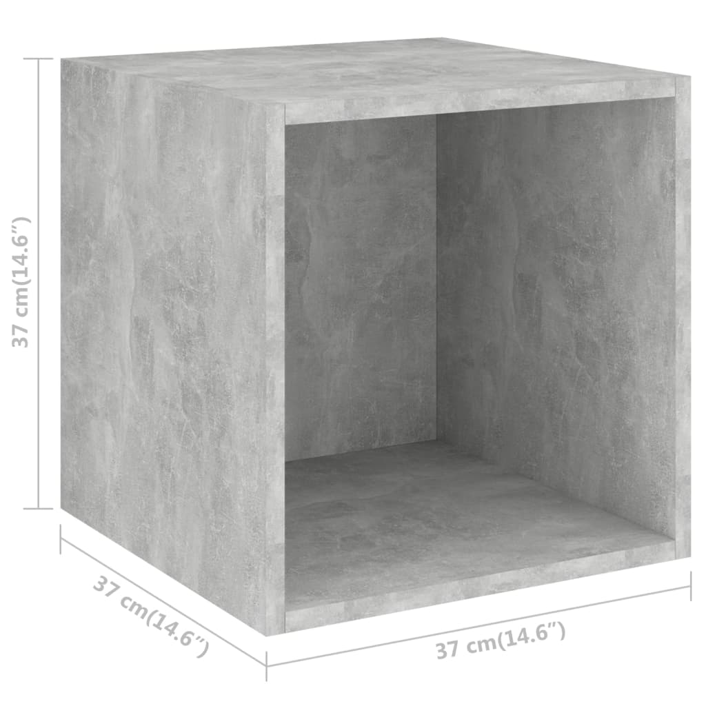 Televizoriaus spintelių komplektas, 2 dalių, betono pilkas, MDP